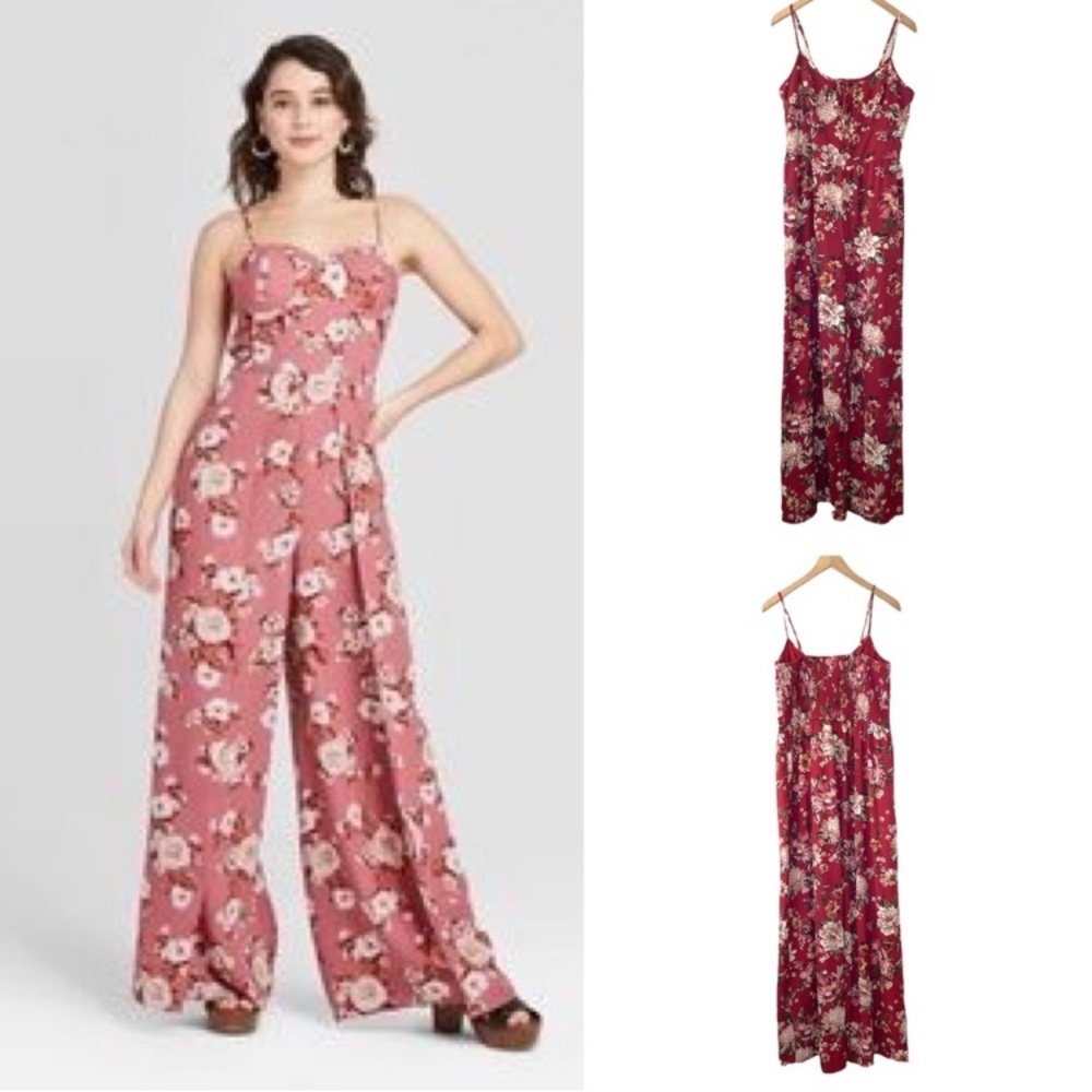 XHILARATION FLORAL LONG ROMPER